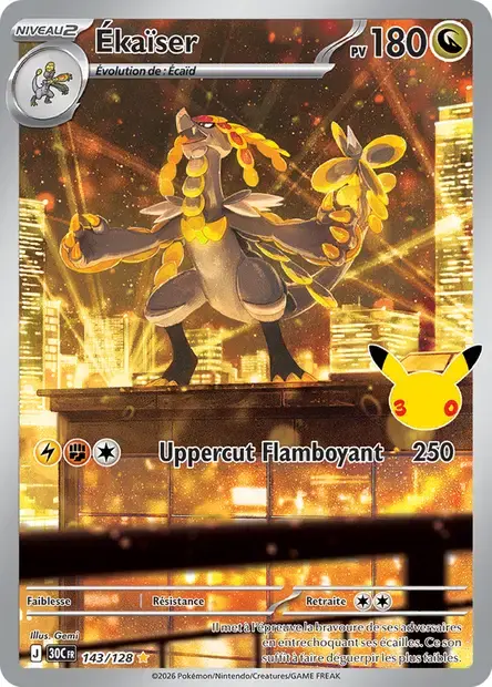Carte Pokémon Ékaïser #143 — 30ᵉ Anniversaire