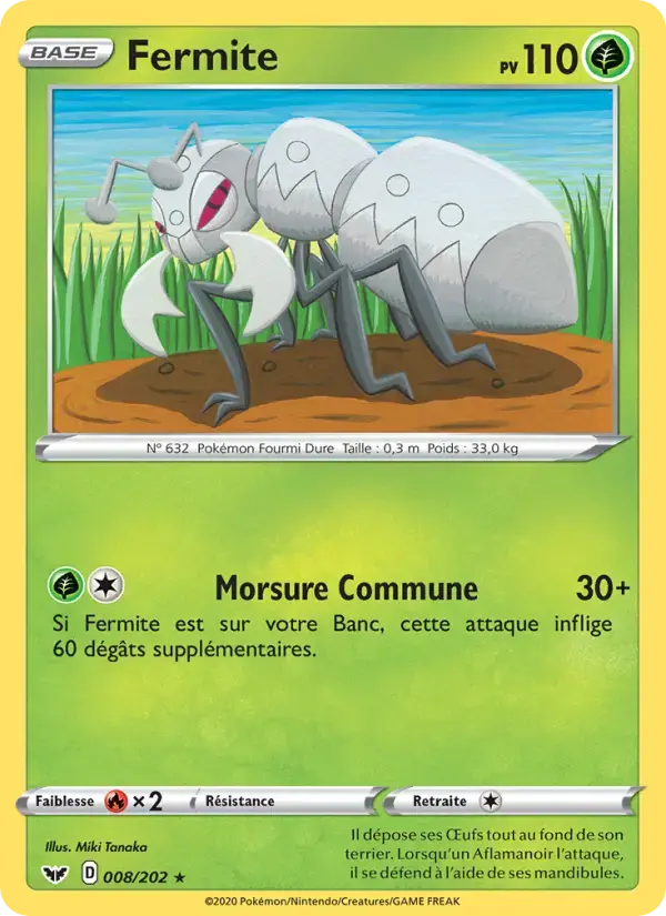 Carte Pokémon Fermite #8 — Épée et Bouclier