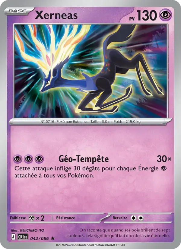 Carte Pokémon Xerneas #042 — Chaos Ascendant