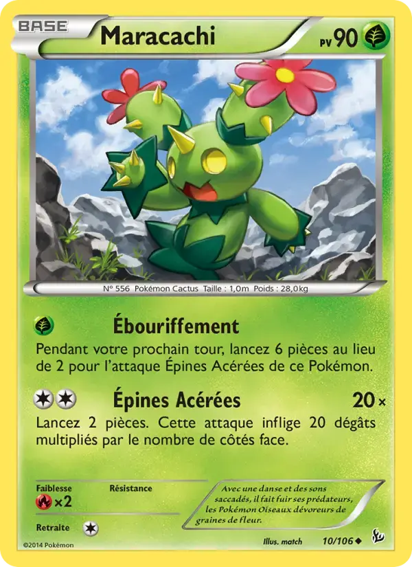 Carte Pokémon Maracachi #10 — Étincelles