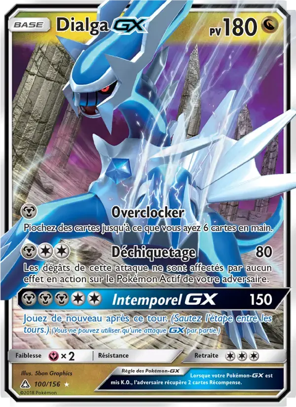 Carte Pokémon Dialga GX #100 — Ultra-Prisme