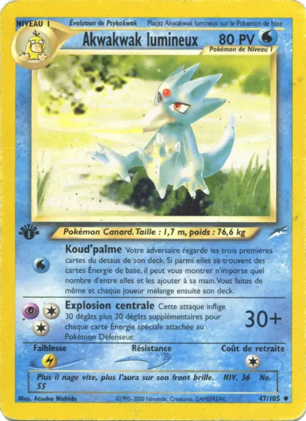 Carte Pokémon Akwakwak lumineux #47 — Neo Destiny