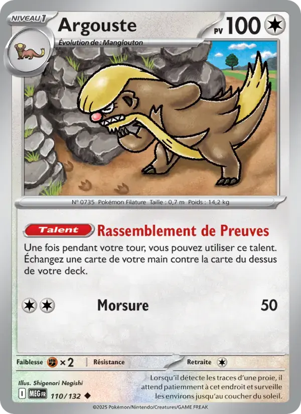 Carte Pokémon Argouste #110 — Méga-Évolution