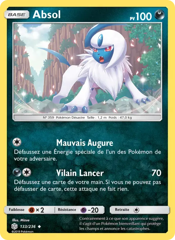 Carte Pokémon Absol #133 — Éclipse Cosmique
