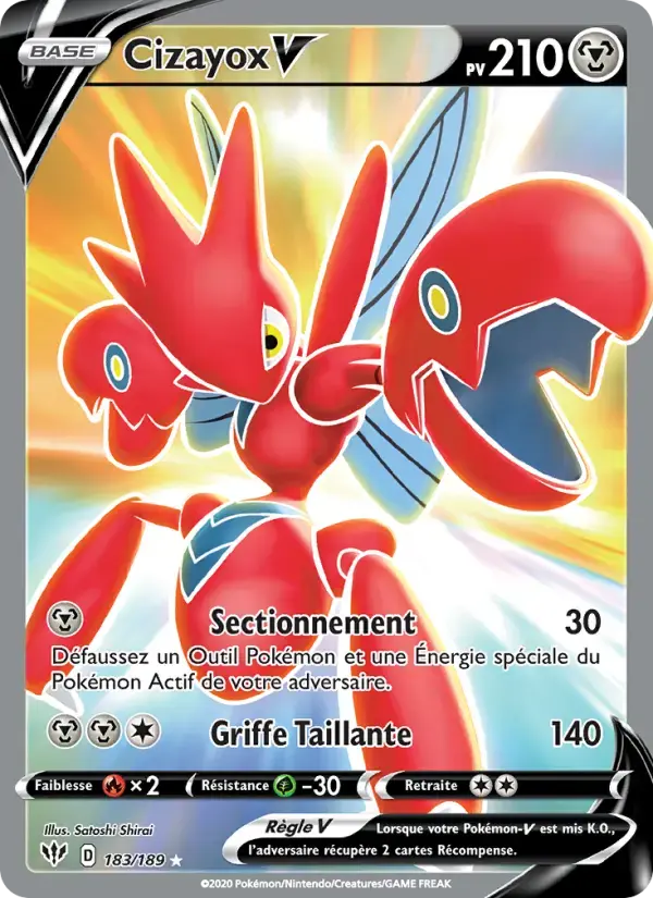 Carte Pokémon Cizayox V #183 — Ténèbres Embrasées