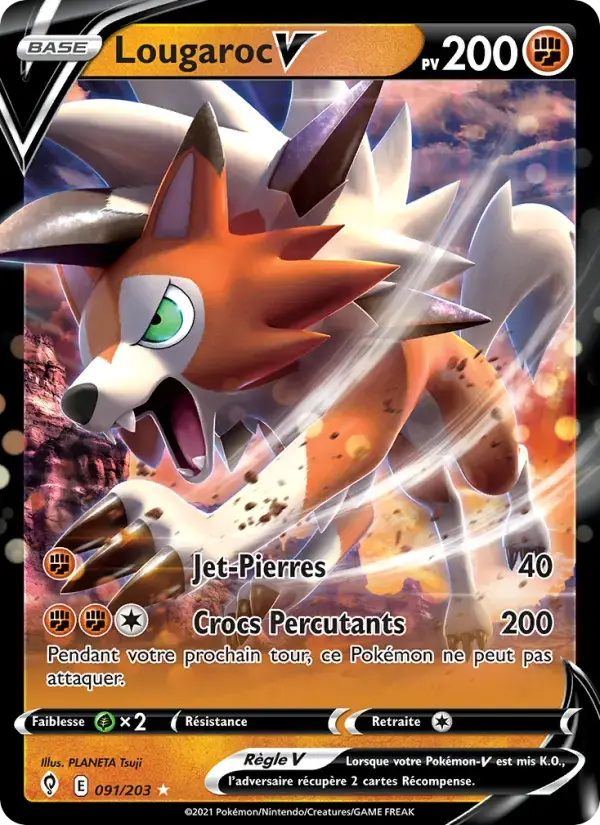 Carte Pokémon Lougaroc V #91 — Évolution Céleste