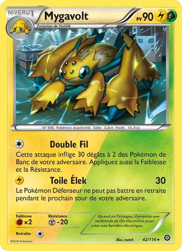 Carte Pokémon Mygavolt #42 — Offensive Vapeur
