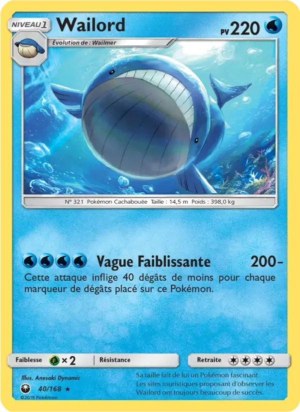Carte Pokémon Wailord #40 — Tempête Céleste