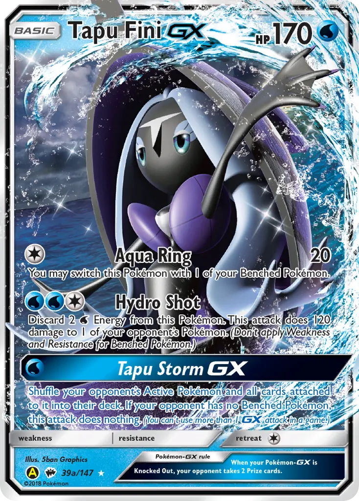 Carte Pokémon Tokopisco-GX #39a — Ombres Ardentes