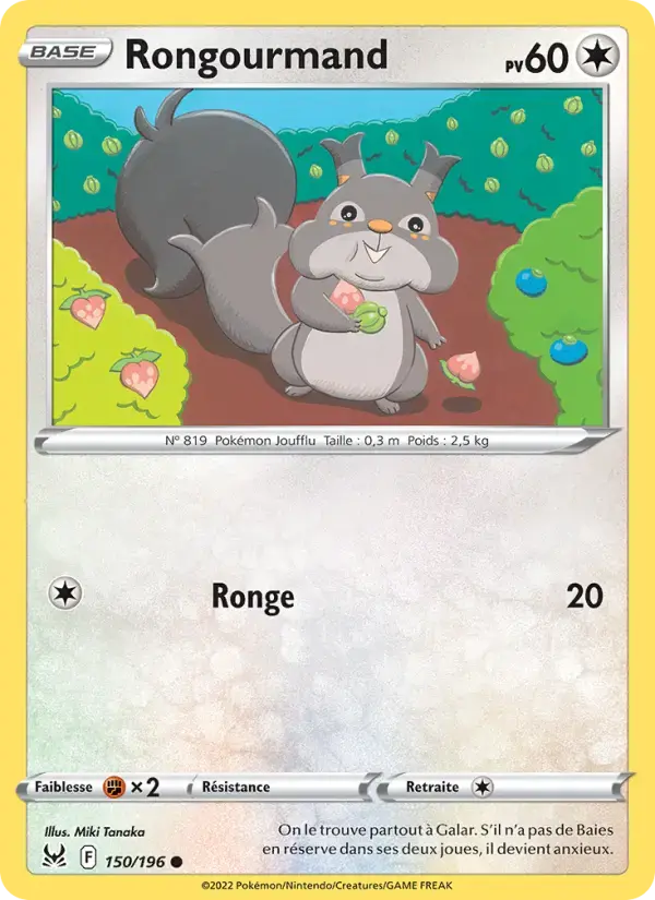Carte Pokémon Rongourmand #150 — Origine Perdue
