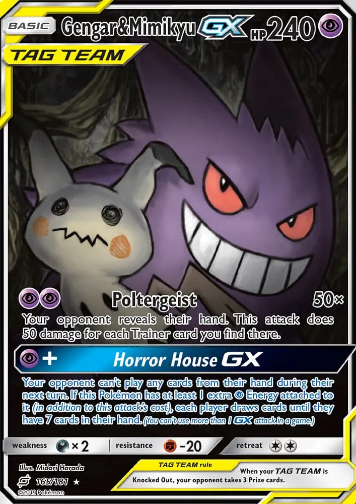 Gengar & Mimikyu GX #165 — Team Up