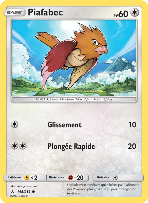 Carte Pokémon Piafabec #145 — Alliance Infaillible