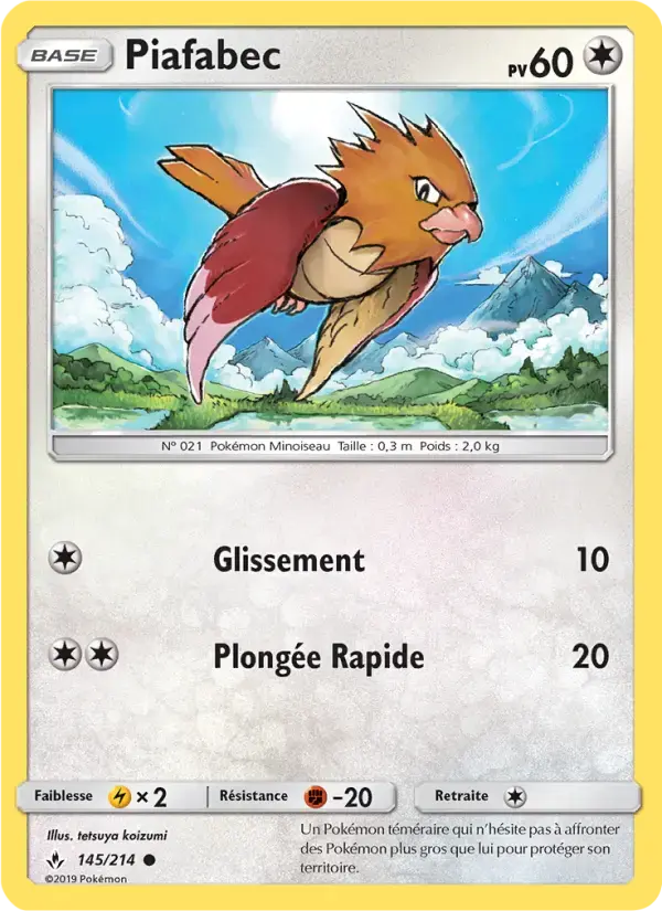 Carte Pokémon Piafabec #145 — Alliance Infaillible