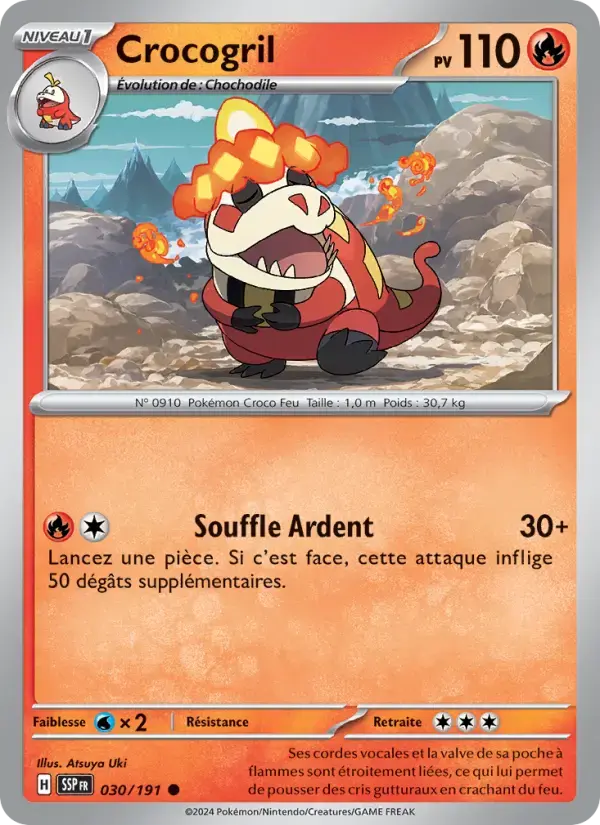 Carte Pokémon Crocogril #030 — Étincelles Déferlantes