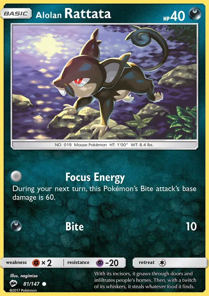 Alolan Rattata #81 — Burning Shadows
