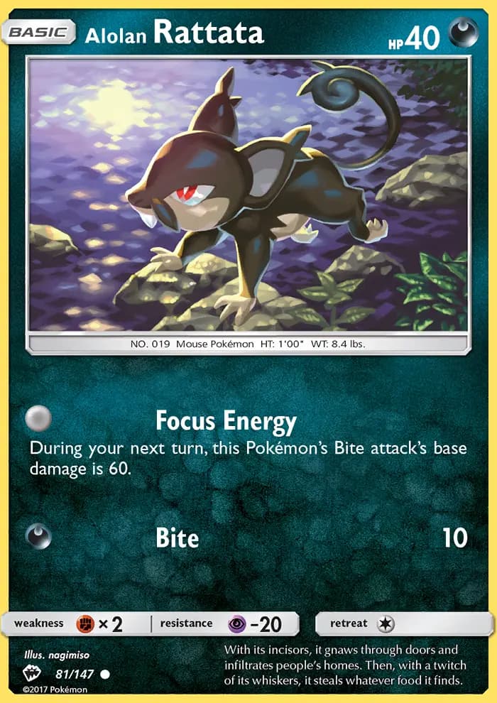 Alolan Rattata #81 — Burning Shadows