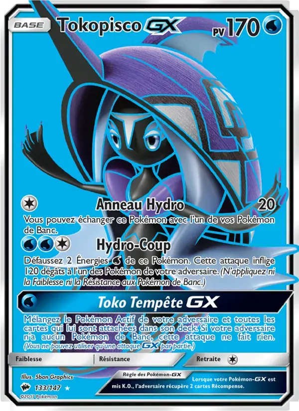 Carte Pokémon Tokopisco GX #133 — Ombres Ardentes