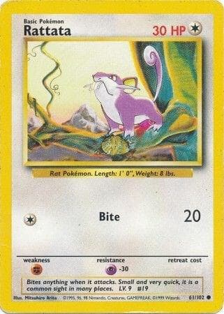 Rattata #61 — Base Set