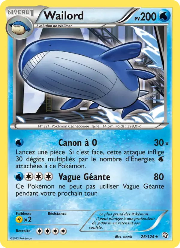 Carte Pokémon Wailord #26 — Dragons Exaltés