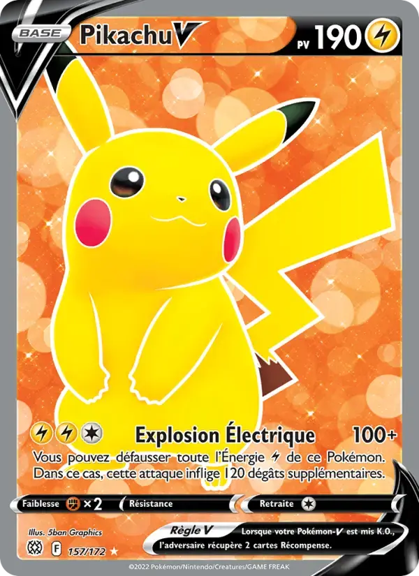 Carte Pokémon Pikachu V #157 — Stars Étincelantes