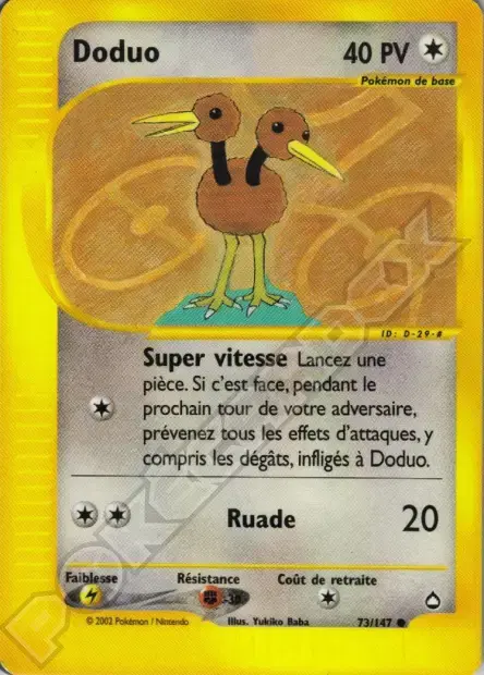 Carte Pokémon Soporifik #74 — Aquapolis
