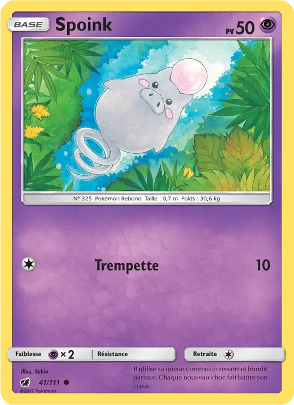 Carte Pokémon Spoink #41 — Invasion Carmin