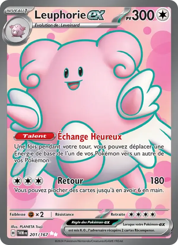 Carte Pokémon Leuphorie-ex #201 — Mascarade Crépusculaire