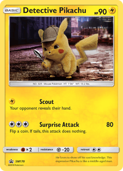 Carte Pokémon Détective Pikachu #SM170 — Promos Soleil et Lune