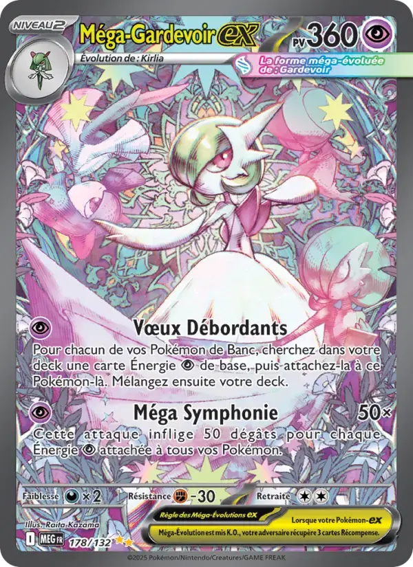 Carte Pokémon Méga-Gardevoir-ex #178 — Méga-Évolution