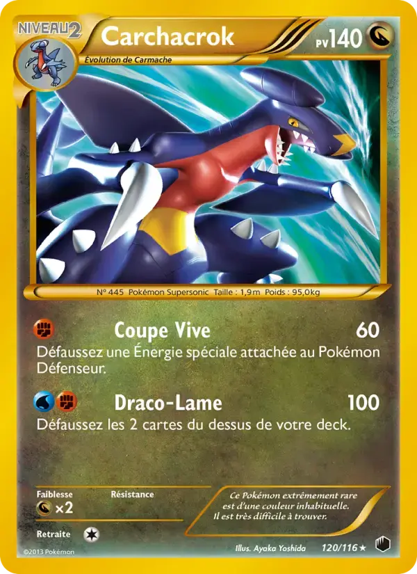 Carte Pokémon Carchacrok #120 — Glaciation Plasma