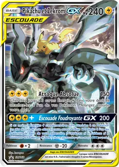 Carte Pokémon Pikachu et Zekrom GX #SM168 — Promos Soleil et Lune
