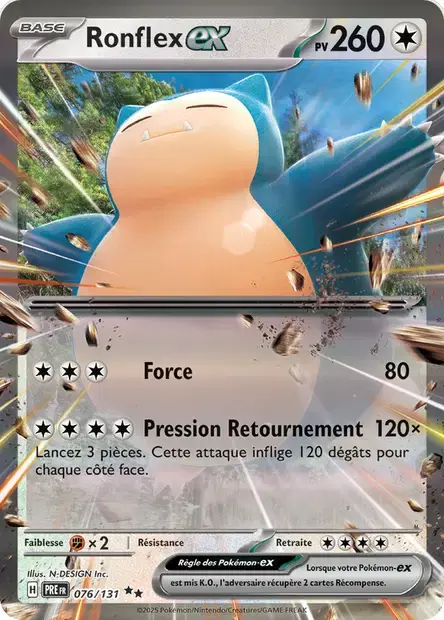 Carte Pokémon Ronflex-ex #076 Stamp — Évolutions Prismatiques