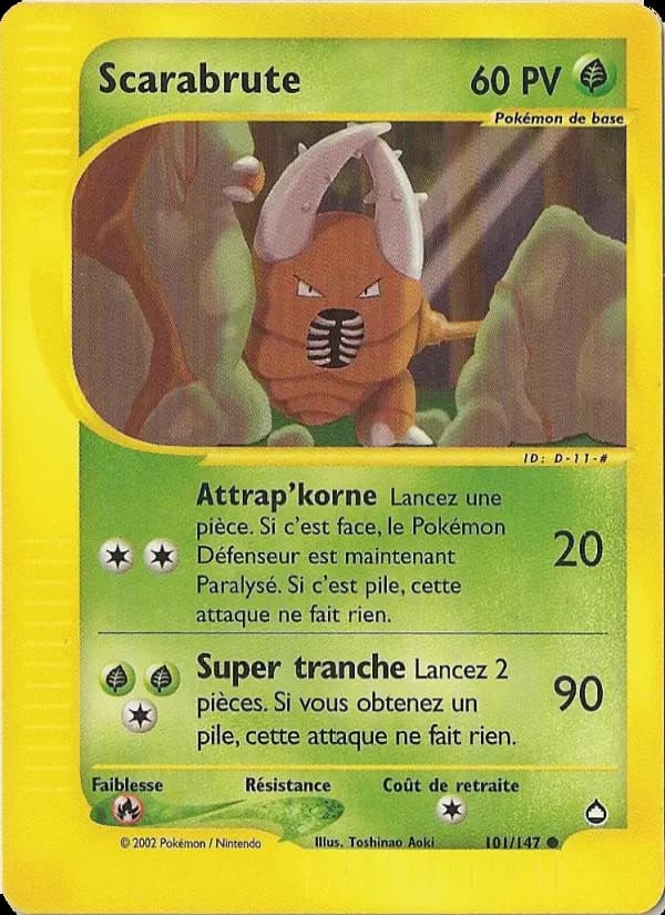 Carte Pokémon Scarabrute #101 — Aquapolis