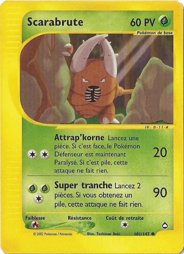 Carte Pokémon Scarabrute #101 — Aquapolis