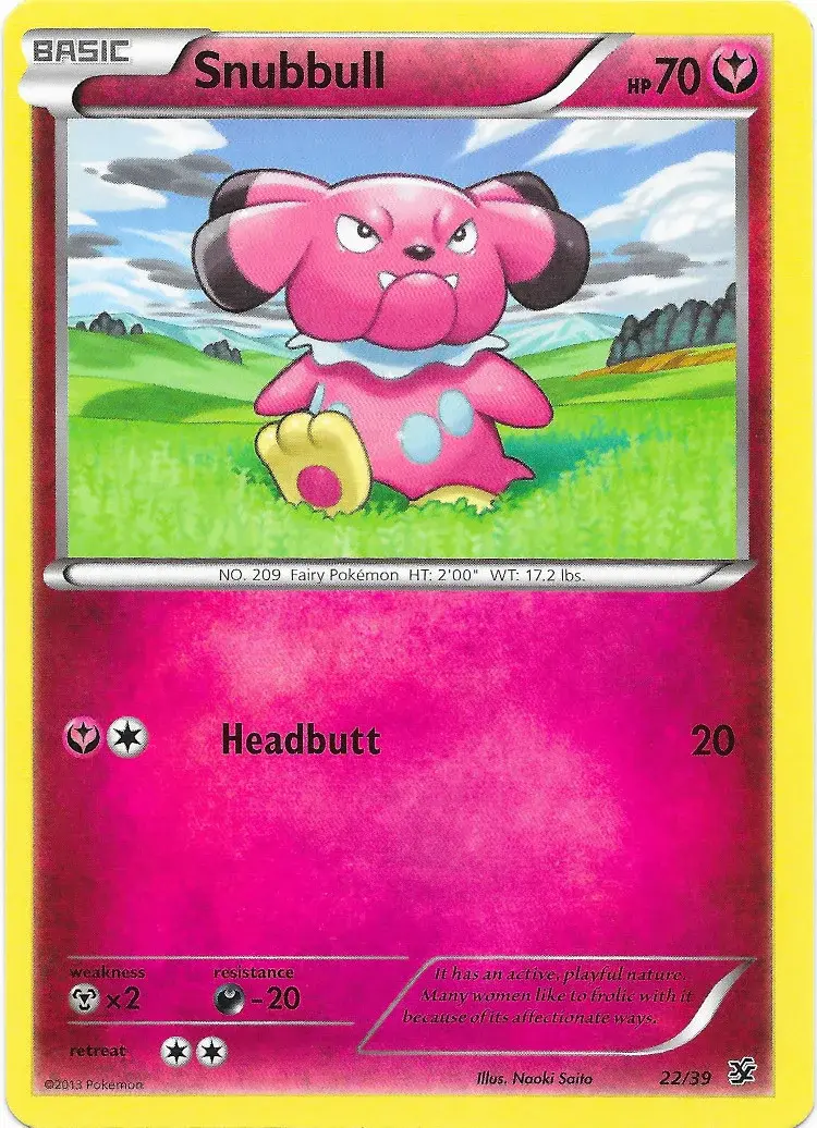 Carte Pokémon Snubbull #8 — 2014 Promo McDonald's