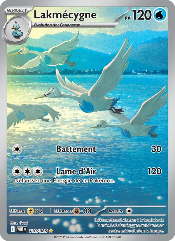Carte Pokémon Lakmécygne #110 — Flamme Blanche