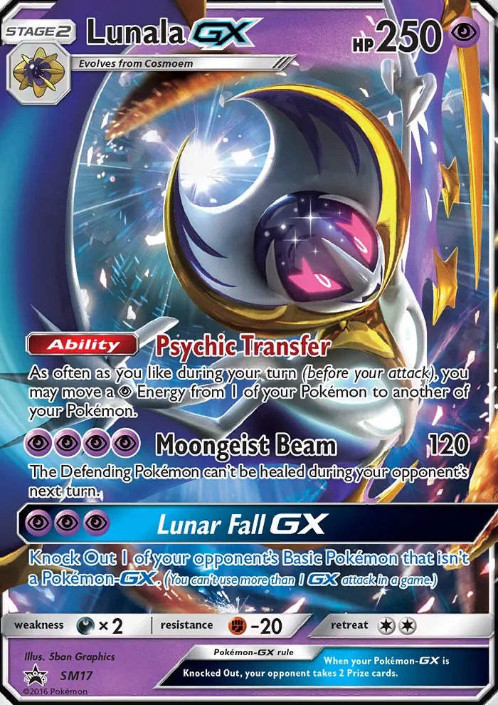 Carte Pokémon Lunala GX #SM17 — Promos Soleil et Lune