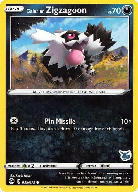 Galarian Zigzagoon #035 Stamp — Champion's Path