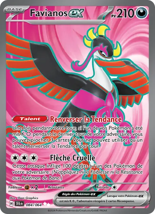 Carte Pokémon Favianos-ex #084 — Fable Nébuleuse