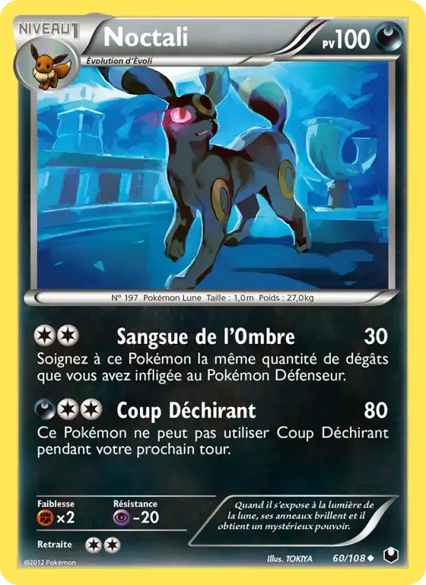 Carte Pokémon Noctali #60 — Explorateurs Obscurs