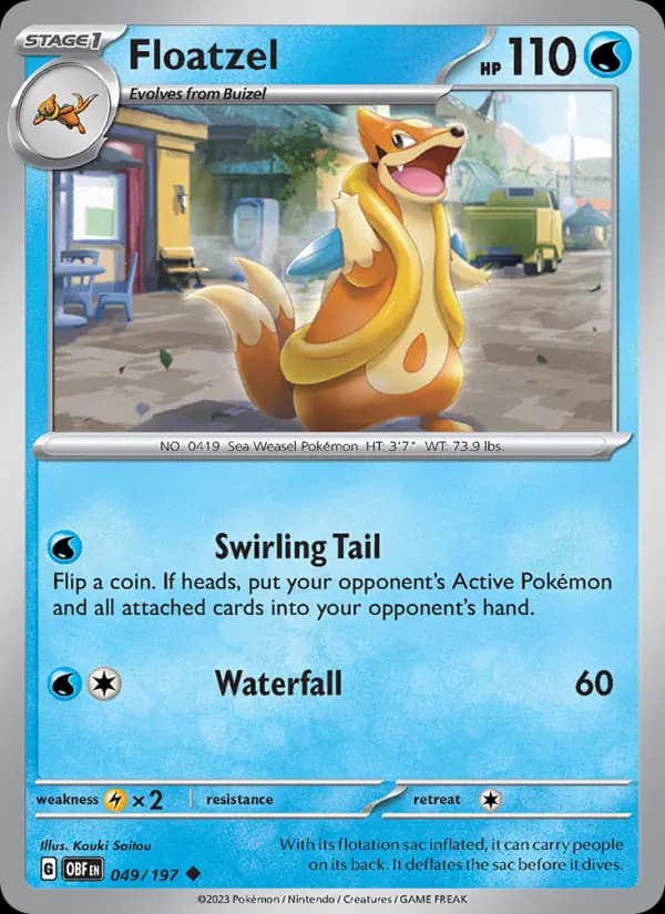 Floatzel #049 — Obsidian Flames
