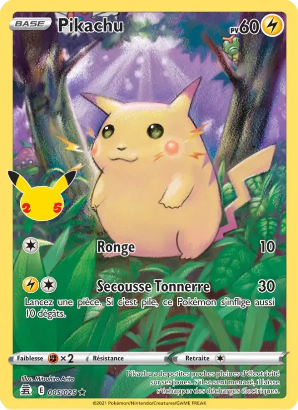Carte Pokémon Pikachu #5 — Célébrations