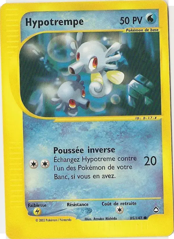 Carte Pokémon Hypotrempe #85 — Aquapolis