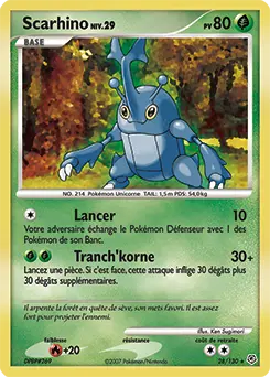 Carte Pokémon Scarhino #28 — Diamant et Perle