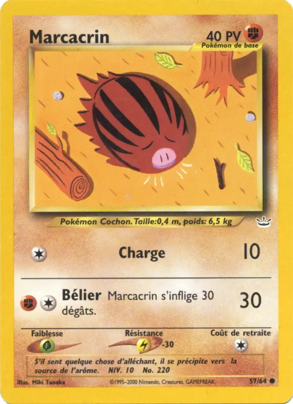 Carte Pokémon Marcacrin #57 — Neo Revelation