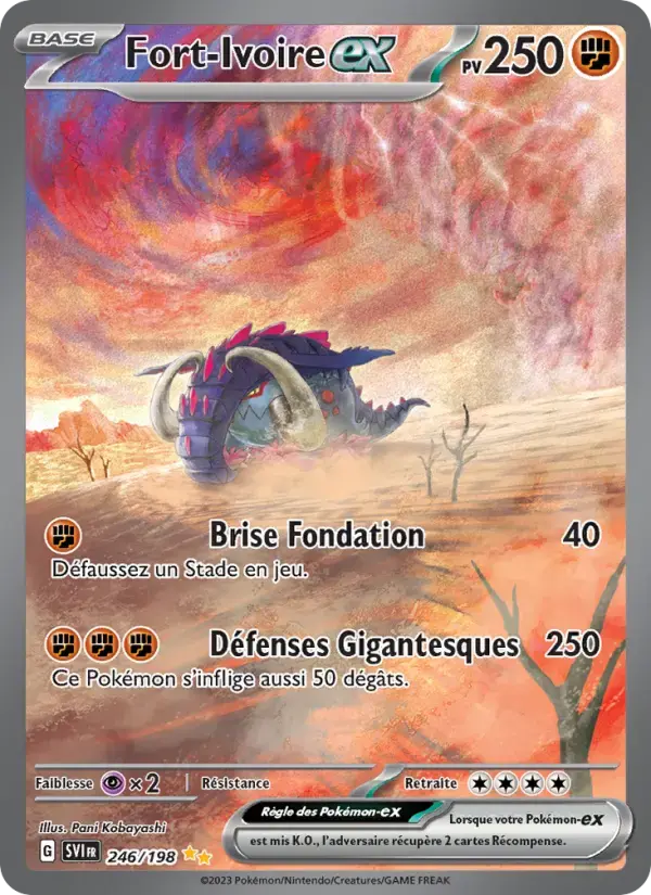 Carte Pokémon Fort-Ivoire-ex #246 — Écarlate et Violet