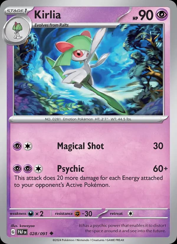 Kirlia #028 — Paldean Fates
