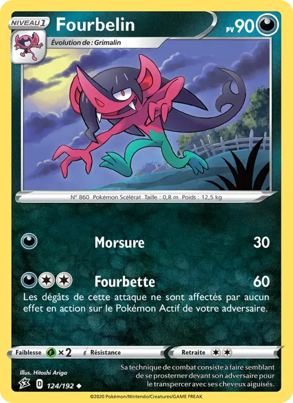 Carte Pokémon Fourbelin #124 — Clash des Rebelles