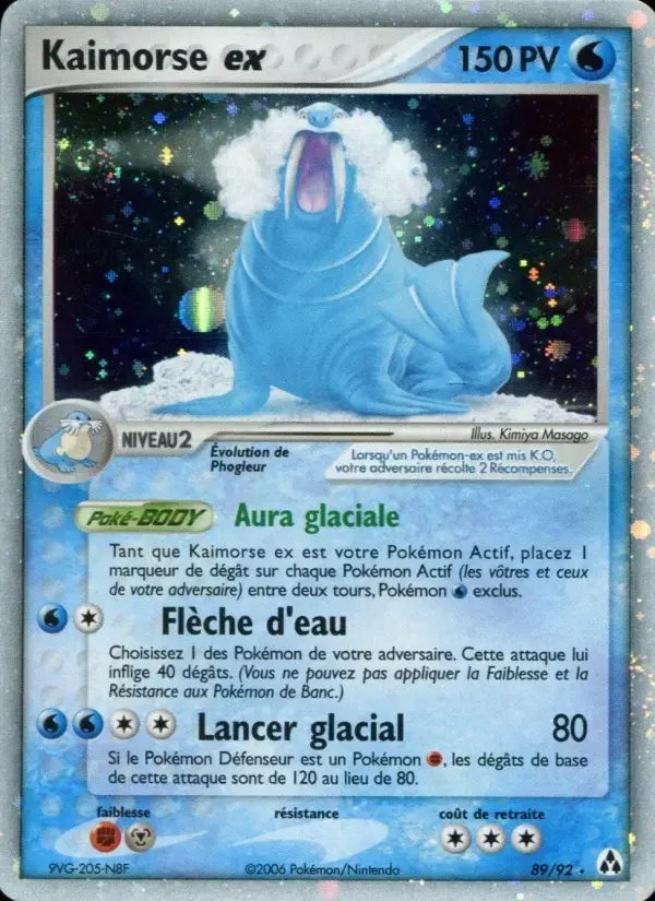 Carte Pokémon Kaimorse ex #89 — Créateurs de Légendes