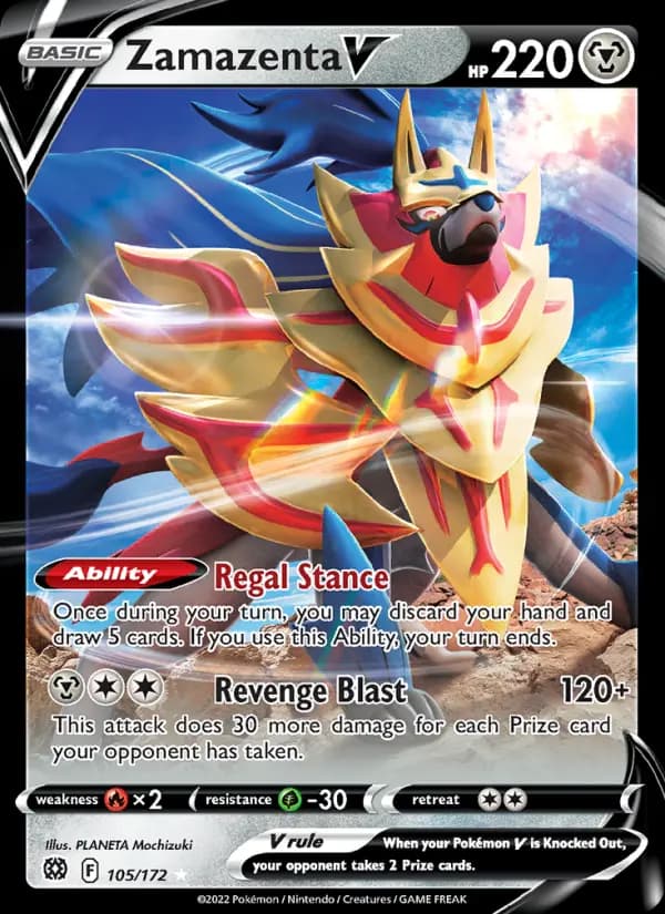 Zamazenta V #105 — Brilliant Stars